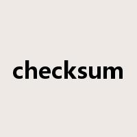 checksum是什么意思