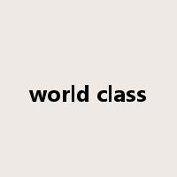 world class是什么意思