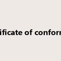 certificate of conformity是什么意思