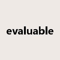 evaluable是什么意思
