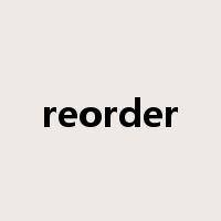 reorder是什么意思