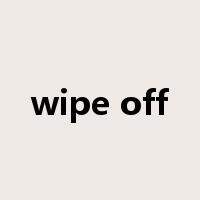 wipe off是什么意思