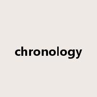 chronology是什么意思