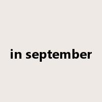 in september是什么意思