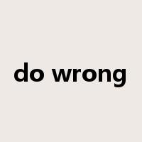 do wrong是什么意思