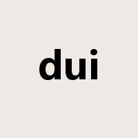 dui是什么意思
