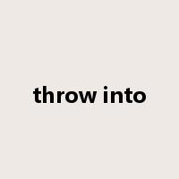 throw into是什么意思