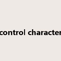 control character是什么意思