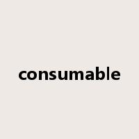 consumable是什么意思