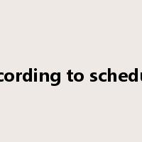according to schedule是什么意思