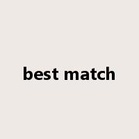 best match是什么意思