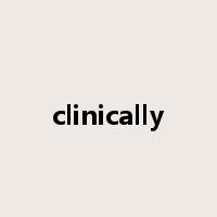 clinically是什么意思