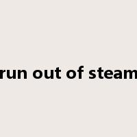 run out of steam是什么意思