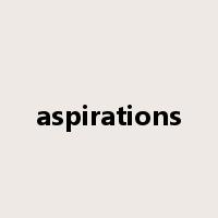 aspirations是什么意思