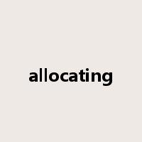 allocating是什么意思