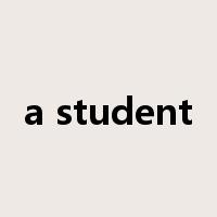 a student是什么意思