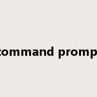 command prompt是什么意思