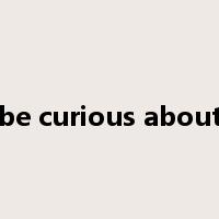 be curious about是什么意思