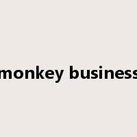 monkey business是什么意思