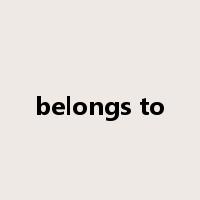 belongs to是什么意思