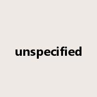 unspecified是什么意思