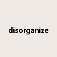 disorganize是什么意思