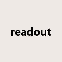 readout是什么意思