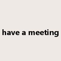 have a meeting是什么意思