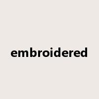 embroidered是什么意思