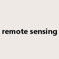 remote sensing是什么意思