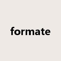formate是什么意思