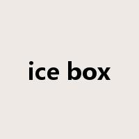 ice box是什么意思