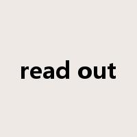 read out是什么意思