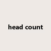 head count是什么意思
