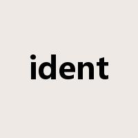 ident是什么意思