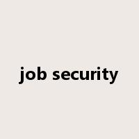 job security是什么意思