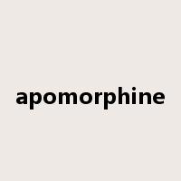 apomorphine是什么意思