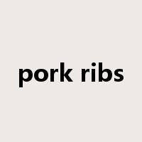 pork ribs是什么意思