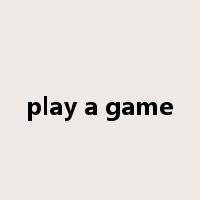 play a game是什么意思