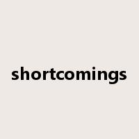 shortcomings是什么意思