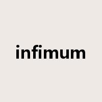 infimum是什么意思
