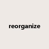 reorganize是什么意思