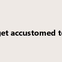 get accustomed to是什么意思