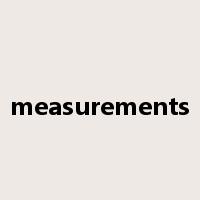 measurements是什么意思