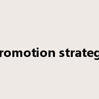 promotion strategy是什么意思