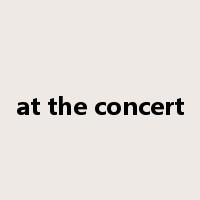 at the concert是什么意思