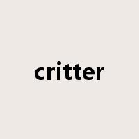 critter是什么意思