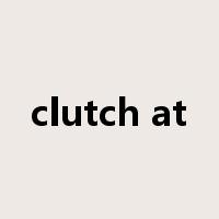 clutch at是什么意思
