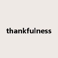 thankfulness是什么意思