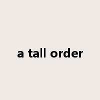 a tall order是什么意思